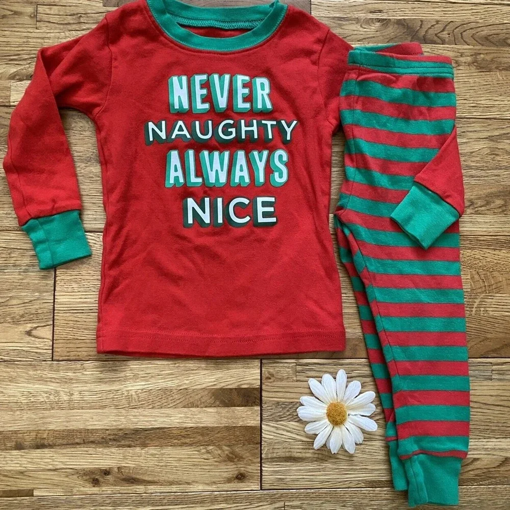 Carters Never Naughty‎ Always Nice Pajamas Size 18 Months